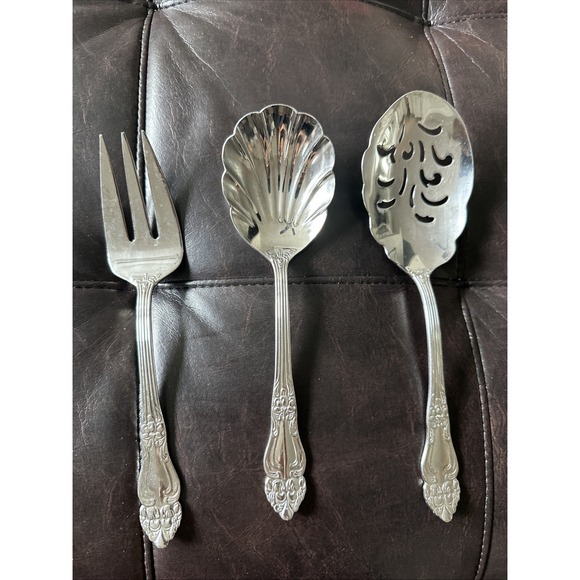Reed & Barton HAVERSHAM Stainless 18/10 Glossy Silverware Flatware‎ Serving Set - Picture 1 of 8